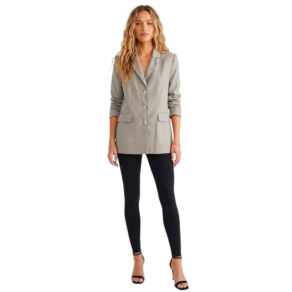 ZARR Collection Jacket Blazer Size 14 Women's Beige  Work Wear Office Career